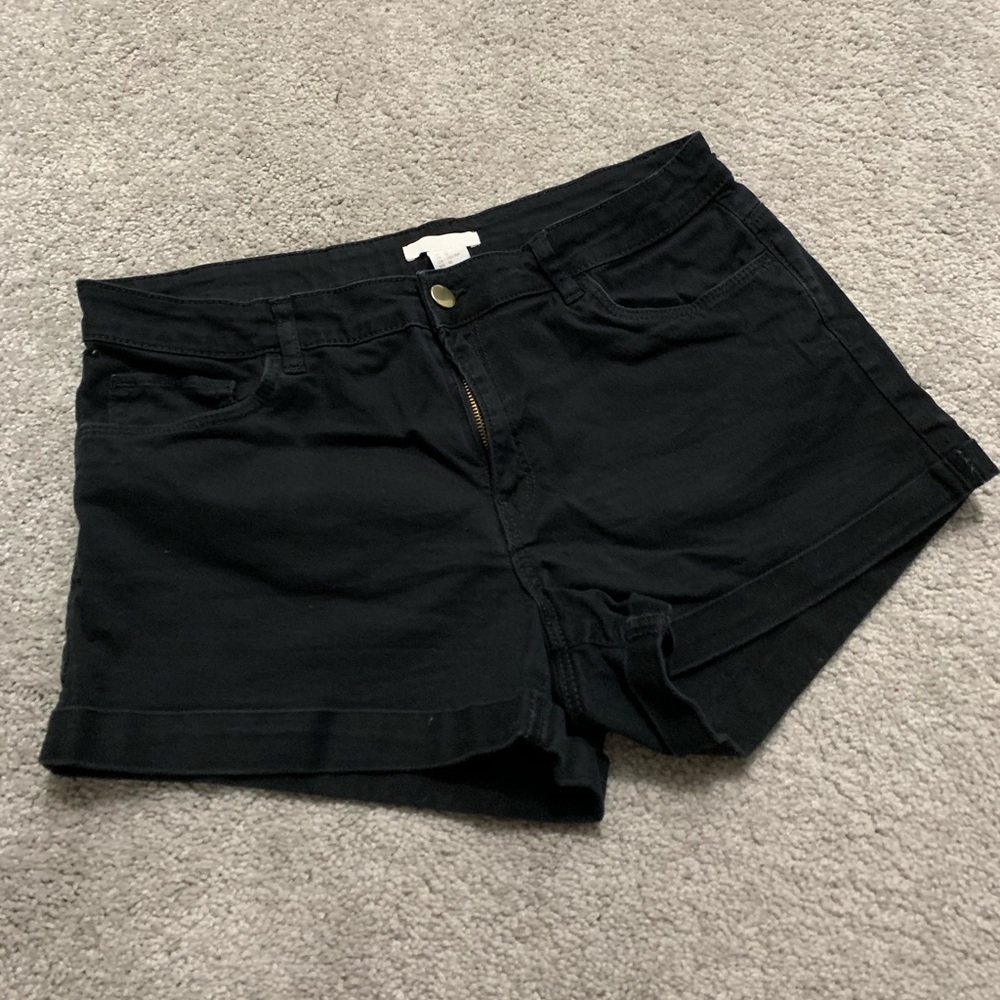 H&M Black Jean Shorts